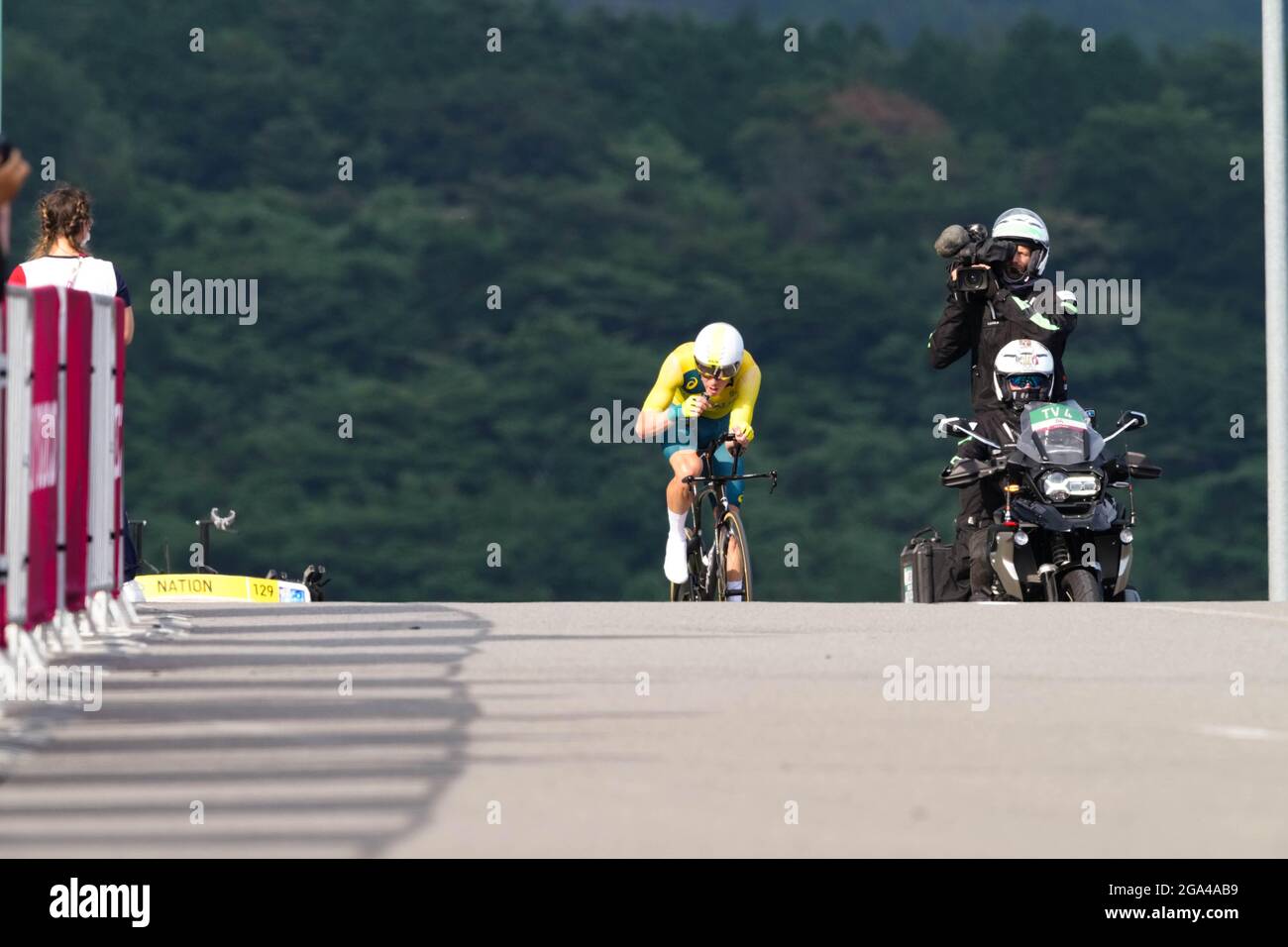 Rohan Dennis (AUS), 28. JULI 2021 - Radfahren : Einzelzeitfahren der Männer während der Olympischen Spiele 2020 in Tokio auf dem Fuji International Speedway in Shizuoka, Japan. (Foto von Shutaro Mochizuki/AFLO) Stockfoto