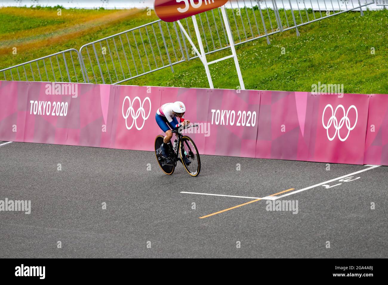 Anna Shackley (GBR), 28. JULI 2021 - Radfahren : Einzelzeitfahren der Frauen während der Olympischen Spiele 2020 in Tokio auf dem Fuji International Speedway in Shizuoka, Japan. (Foto von Shutaro Mochizuki/AFLO) Stockfoto