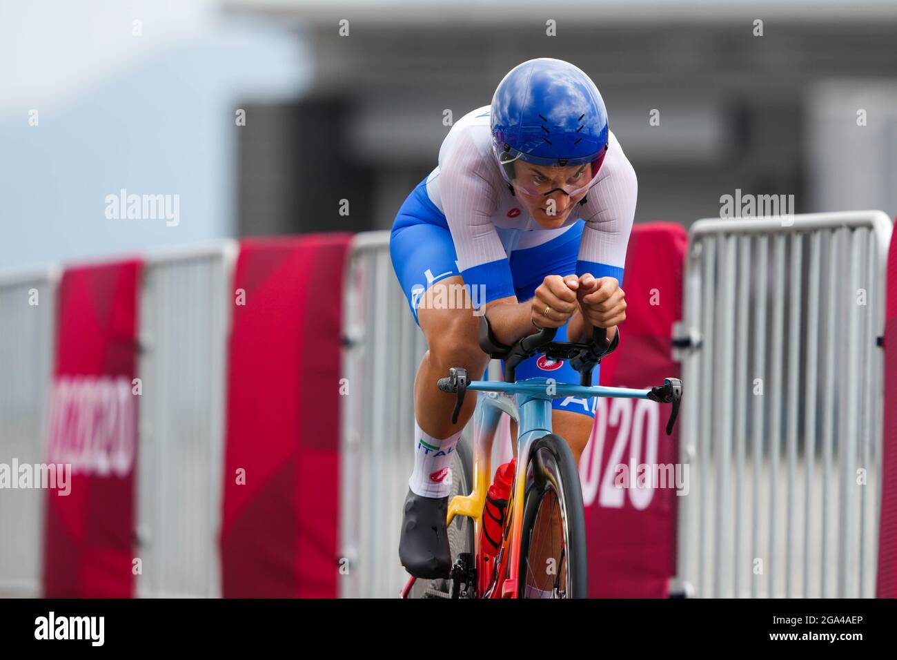 Elisa Longo Borghini (ITA), 28. JULI 2021 - Radfahren: Einzelzeitfahren der Frauen während der Olympischen Spiele 2020 in Tokio auf dem Fuji International Speedway in Shizuoka, Japan. (Foto von Shutaro Mochizuki/AFLO) Stockfoto