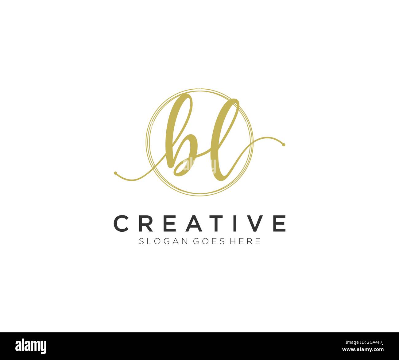 BL feminine Logo Schönheit Monogramm und elegantes Logo-Design, Handschrift Logo der ursprünglichen Signatur, Hochzeit, Mode, floral und botanisch mit kreativen Stock Vektor