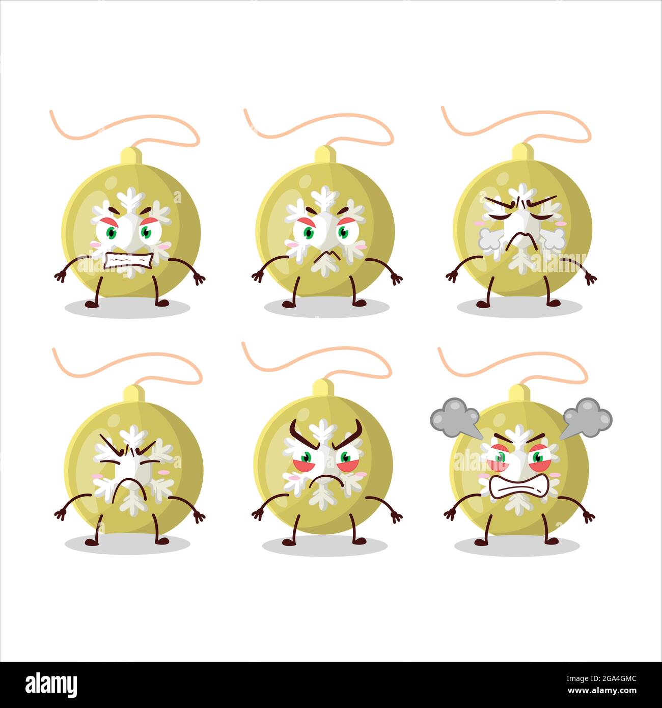 Weihnachten Lichter Cartoon-Figur mit verschiedenen wütend Ausdrücke. Vektorgrafik Stock Vektor