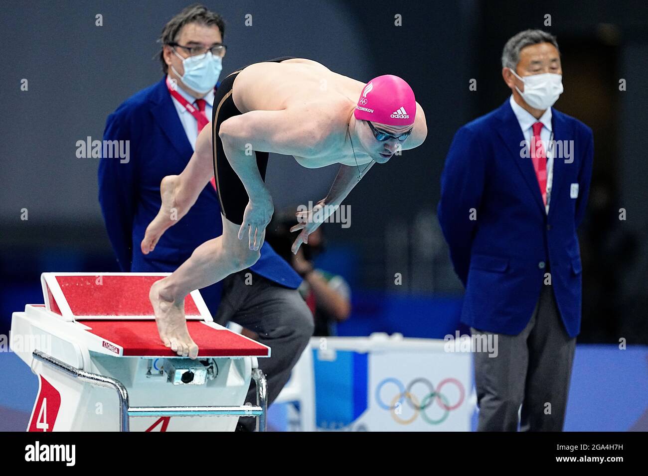Tokio, Japan. Juli 2021. Schwimmen Olympische Spiele, Männer, 100m