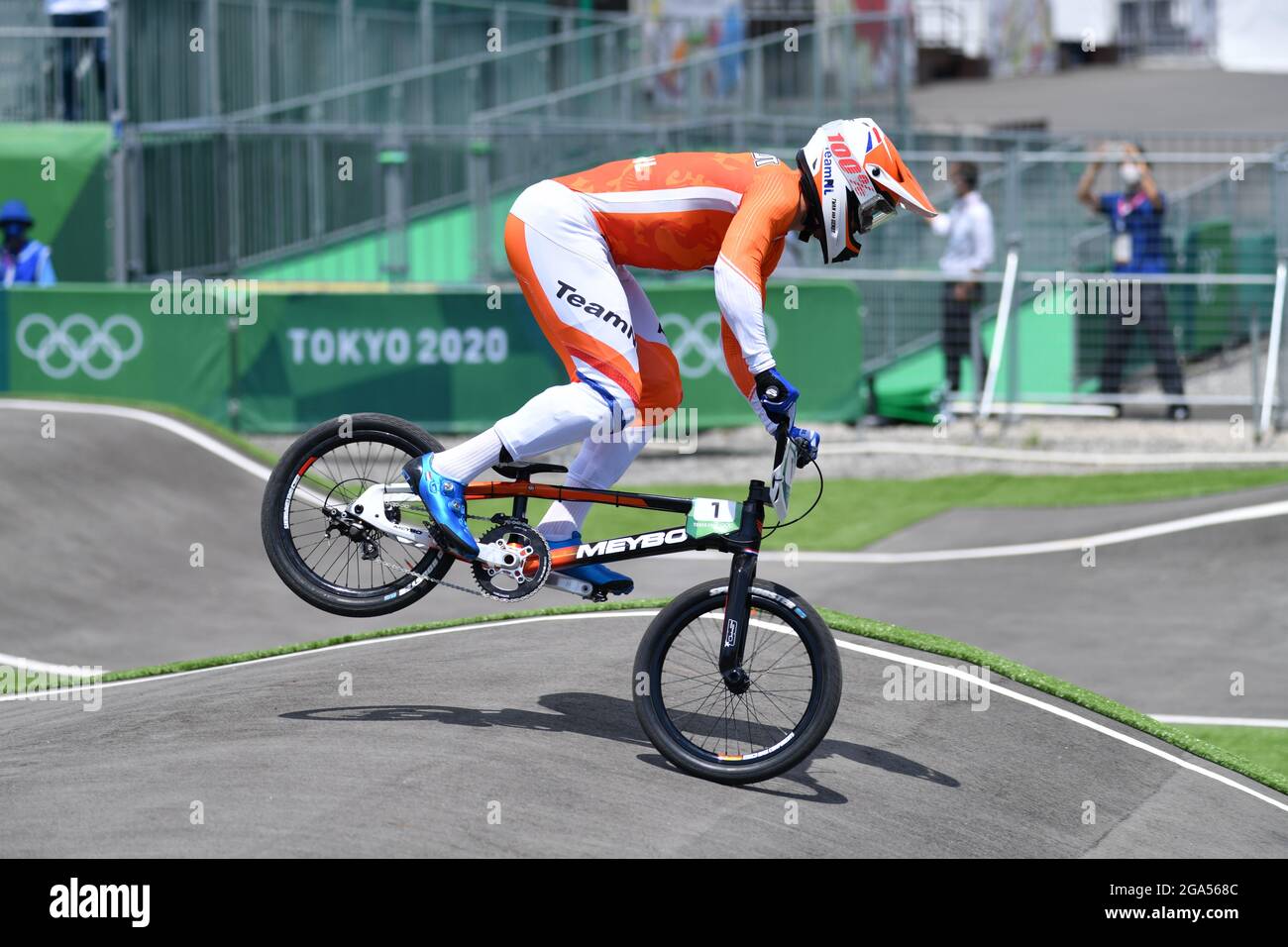 Tokio, Japan. Kredit: MATSUO. 29. Juli 2021. Van GENDT Twan 1 (NED) Radfahren : BMX Racing Männer Viertelfinale während der Olympischen Spiele 2020 in Tokio im Ariake Urban Sports Park in Tokio, Japan. Kredit: MATSUO .K/AFLO SPORT/Alamy Live Nachrichten Stockfoto