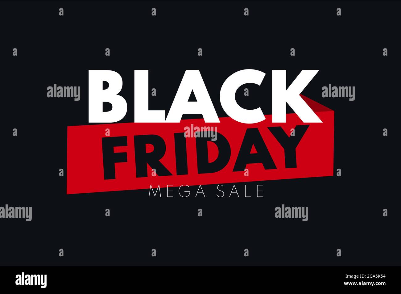 Black Friday Sale-Banner. Vector Verkaufshintergrund. Vorlage für Werbung, Werbung und Social Ads. Stock Vektor