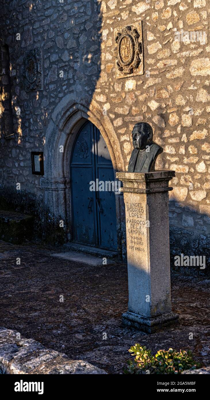 Tür zum Kloster von San Pedro de los Majarretes, wo San Pedro de Alcantara sein Noviziat machte, Valencia de Alcantara, Caceres, Extremadura, Spanien Stockfoto