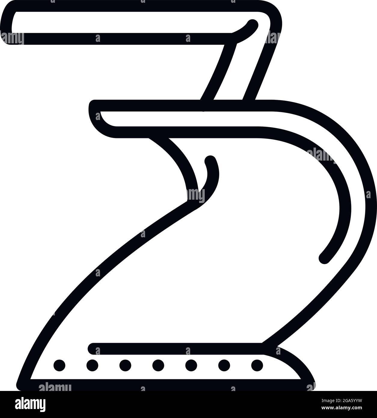Symbol für Pflug für Gartentraktor. Outline Garten Traktor Pflug Vektor-Symbol für Web-Design isoliert auf weißem Hintergrund Stock Vektor