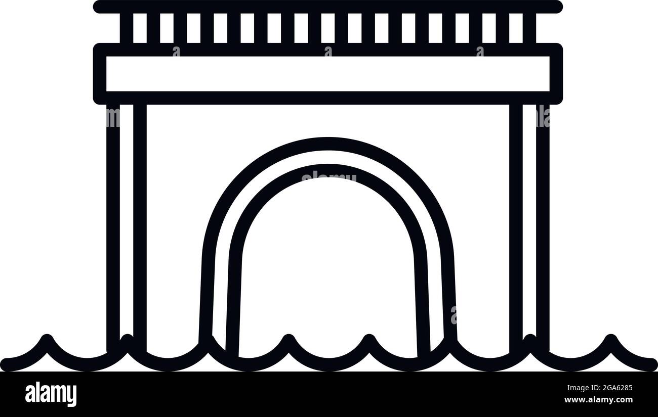 Spaltenüberbrückungssymbol. Umrissspalten Brückenvektorsymbol für Webdesign isoliert auf weißem Hintergrund Stock Vektor