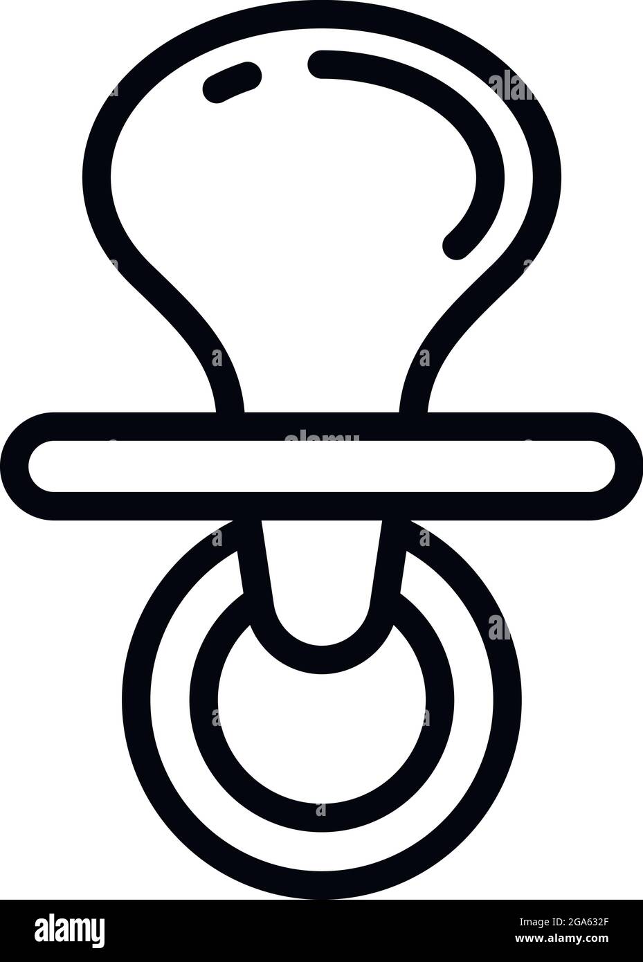 Baby Nippel Symbol. Übersicht Baby Nippel vektor Symbol für Web Design auf weißem Hintergrund Stock Vektor