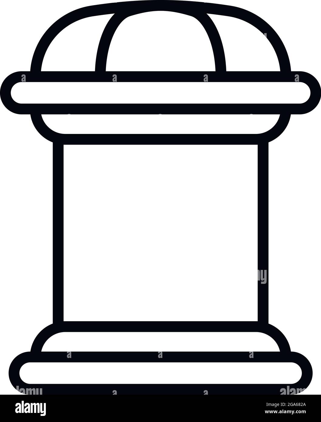 Werbesymbol für Außenwerbung. Outline Werbung Außenwerbung Vektor-Symbol für Web-Design isoliert auf weißem Hintergrund Stock Vektor