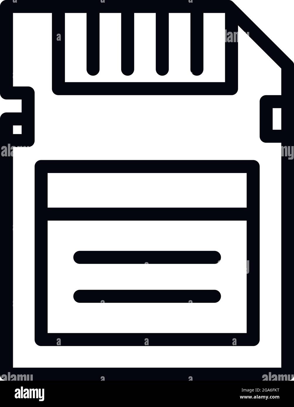 Kamera sd-Symbol. Umrisse Kamera sd-Vektor Symbol für Web Design auf weißem Hintergrund Stock Vektor
