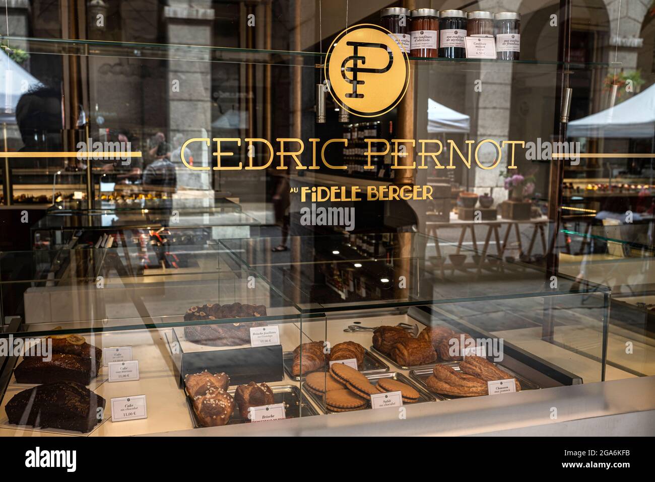 Die älteste Boutique der Stadt Chambéry ist eine echte Institution, die Konditorei Cedric Pernot. Chambery, Département Savoy, Region Auvergne-Rhône-Alpes Stockfoto