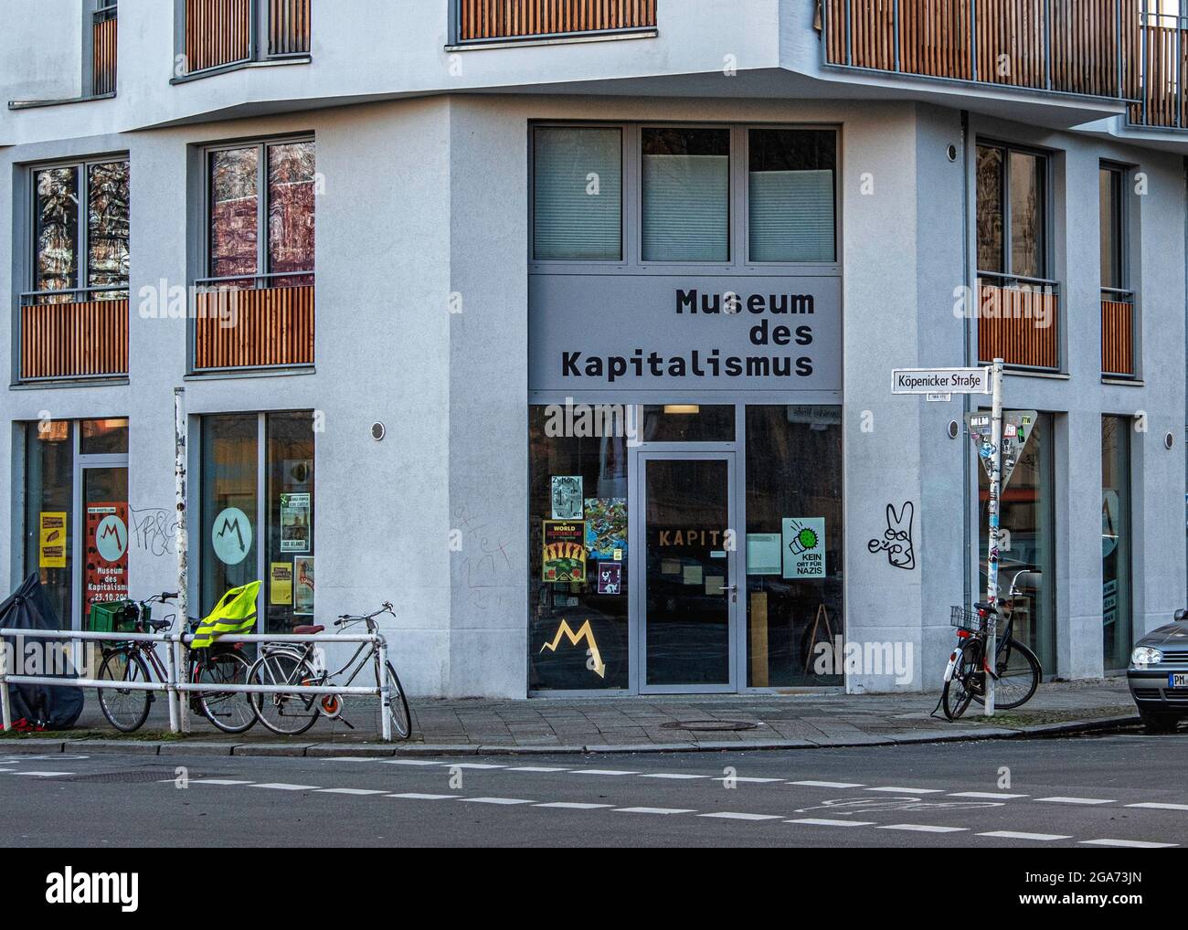 Museum des Kapitalismus, Außenansicht, Köpenicker Str. 172, Kreuzberg-Berlin, Deutschland Stockfoto
