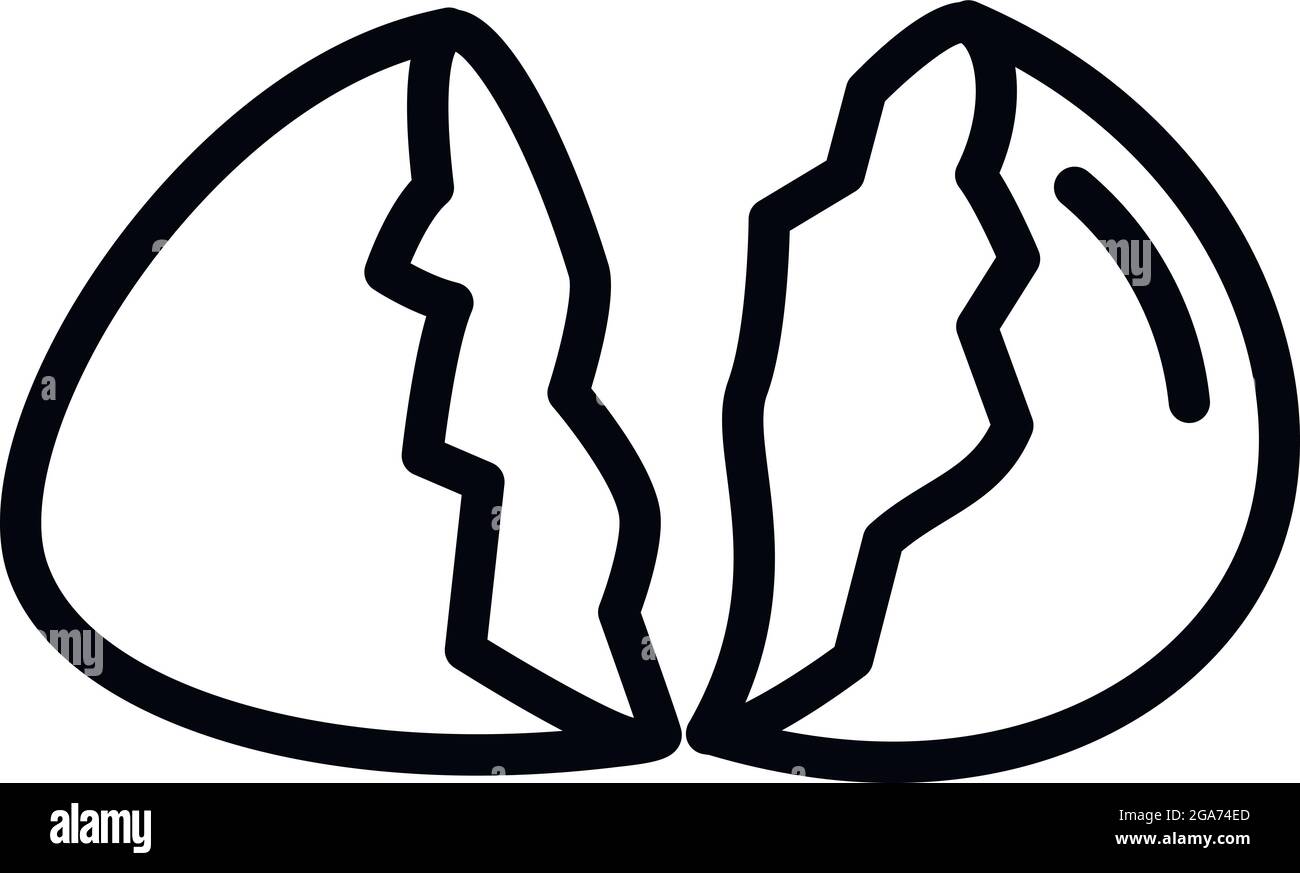Eierschale-Symbol. Skizzieren Eggshell Vektor-Symbol für Web-Design isoliert auf weißem Hintergrund Stock Vektor