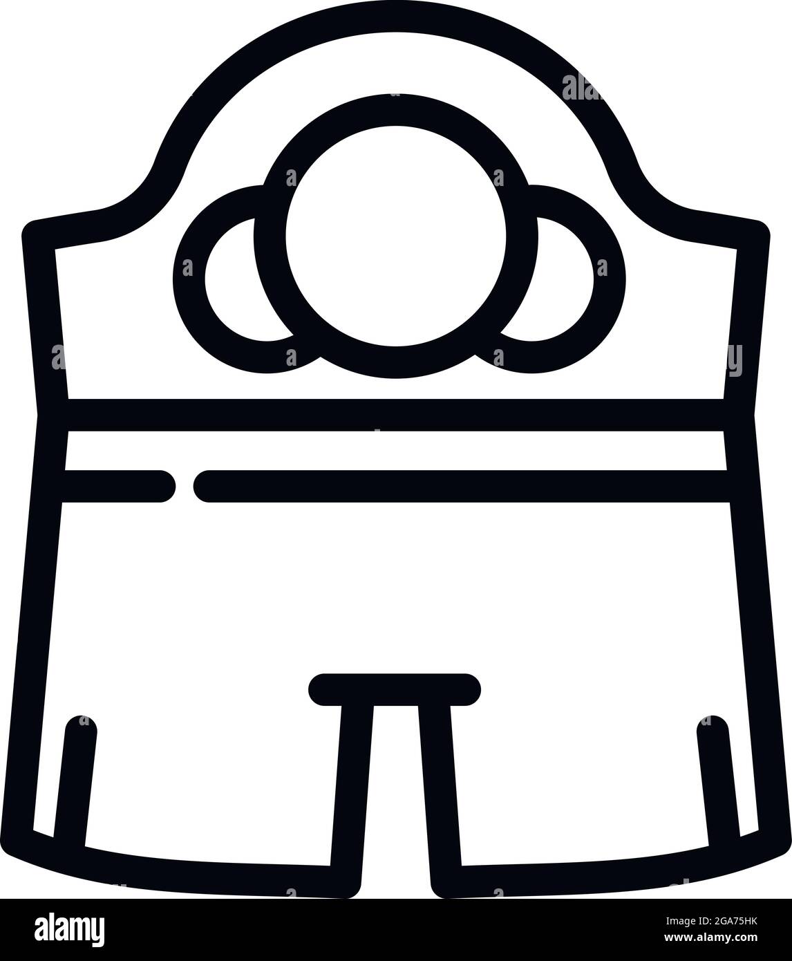 Symbol für Boxbekleidung. Umriss Boxing Kleidung Vektor-Symbol für Web-Design isoliert auf weißem Hintergrund Stock Vektor
