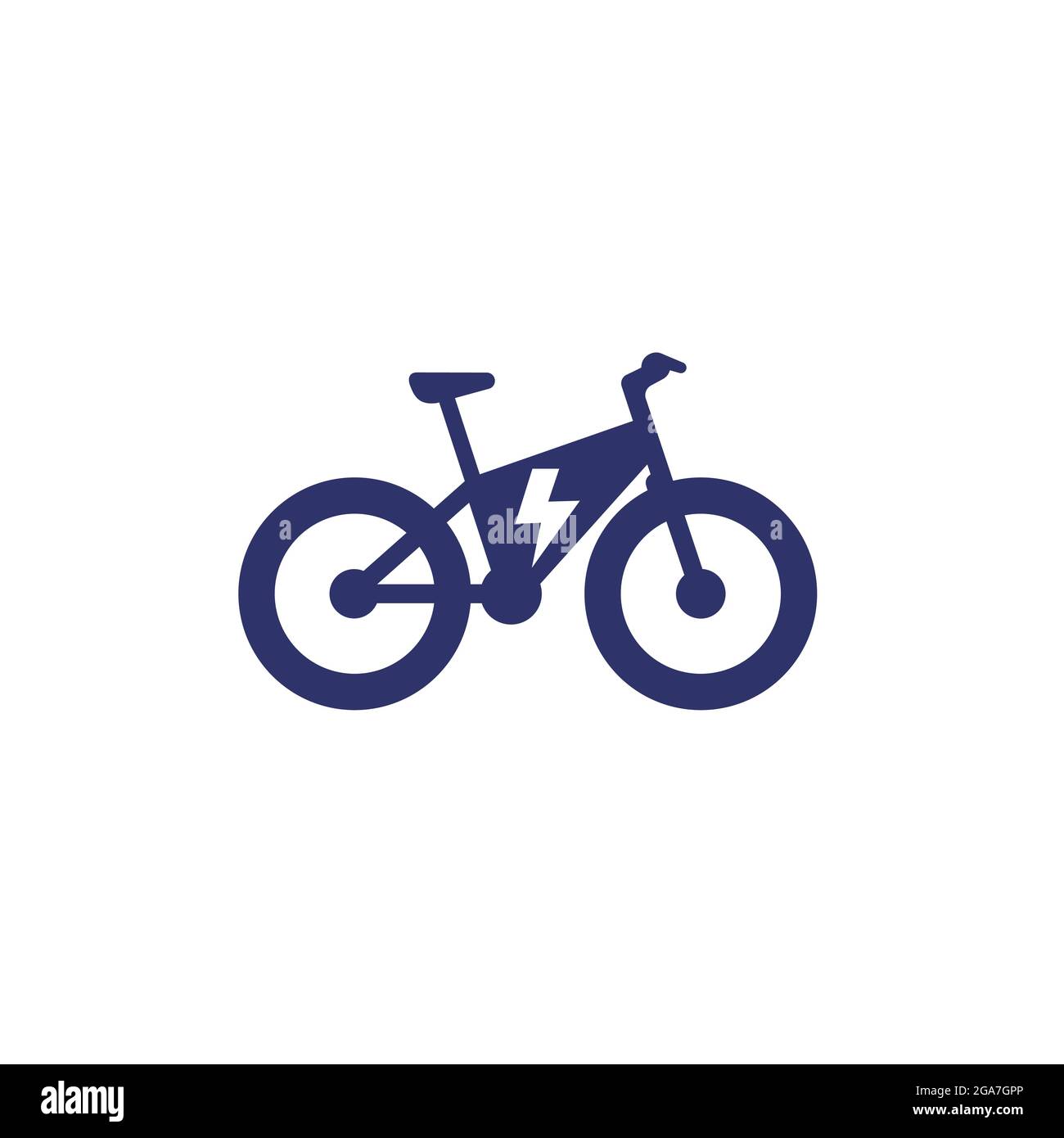 E-Bike mit fetten Reifen Symbol Stock Vektor