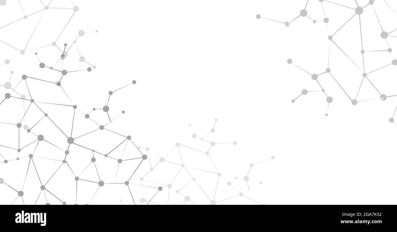 Abstrakter weißer Hintergrund mit Linien und Kreisen - Vektorgrafik Stock Vektor