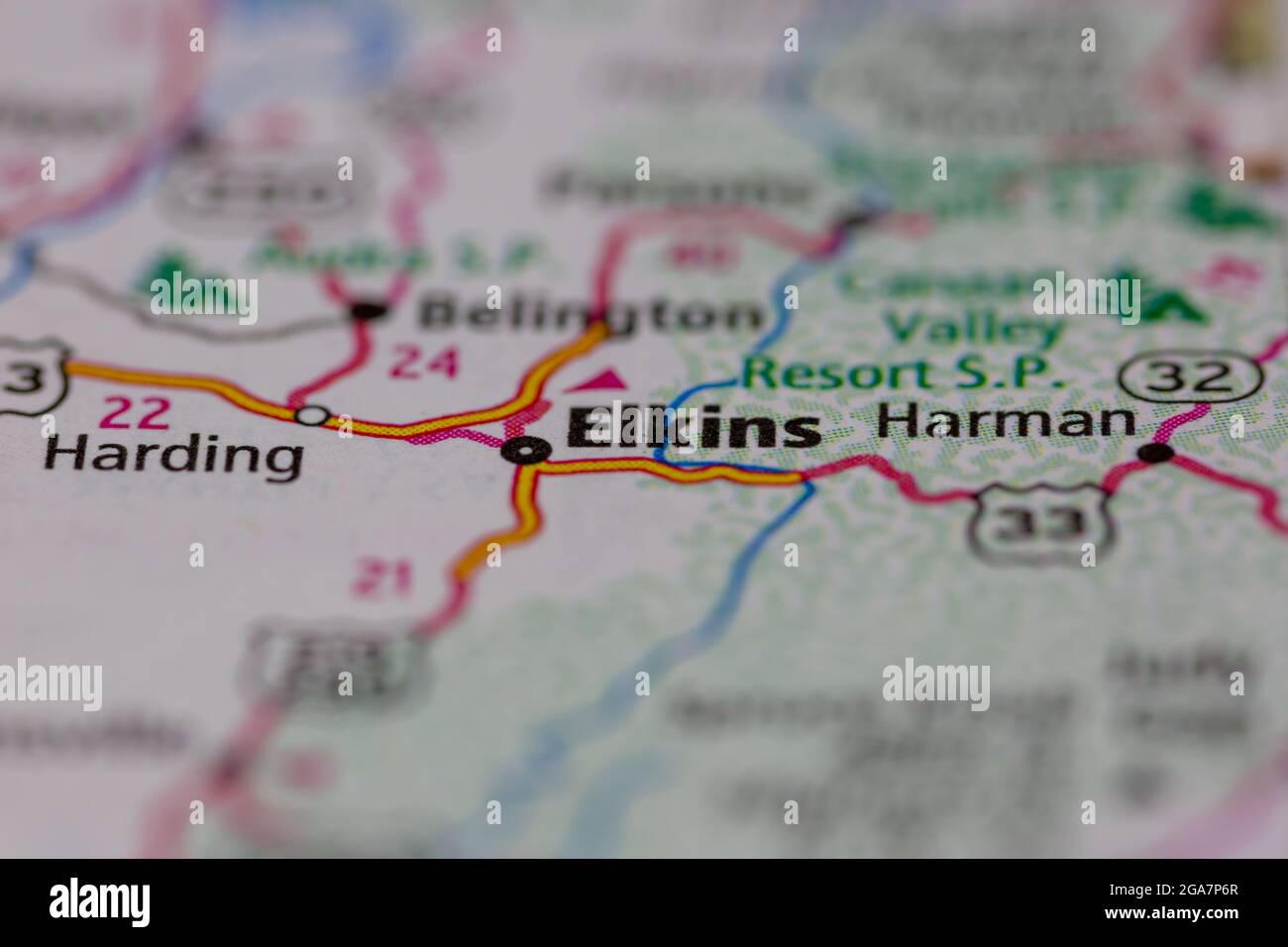 Elkins virginia auf einer karte Fotos und Bildmaterial in hoher