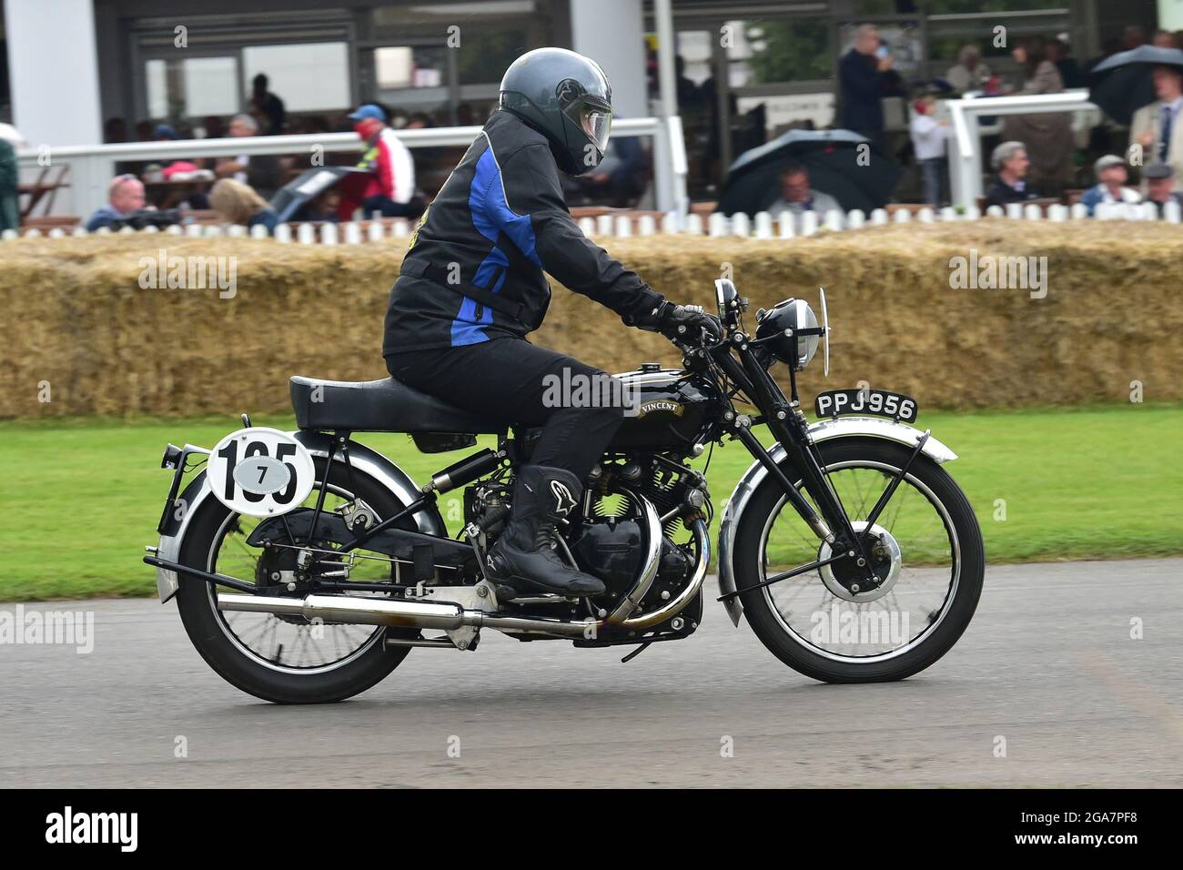 Graham Smith, Vincent Black Shadow, 110 Jahre Mountain Course, die Maestros - Motorsport's Great All-Rounders, Goodwood Festival of Speed, Good Stockfoto