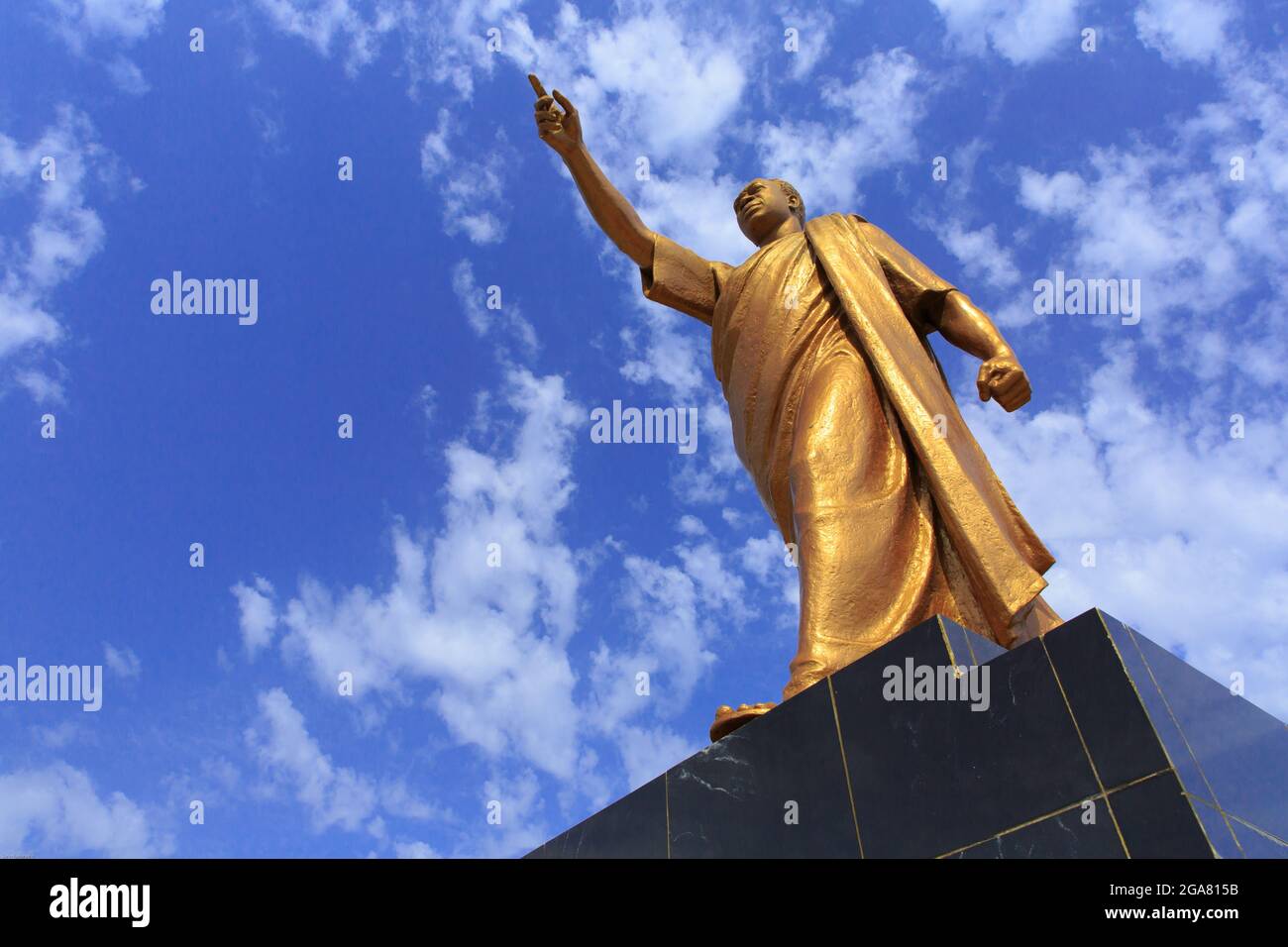 Kwame Nkrumah Memorial Park. Kwame Nkrumah Memorial Park (KNMP) ist ein Nationalpark in Accra, Ghana, benannt nach Osagyefo Dr. Kwame Nkrumah, der Foundi Stockfoto