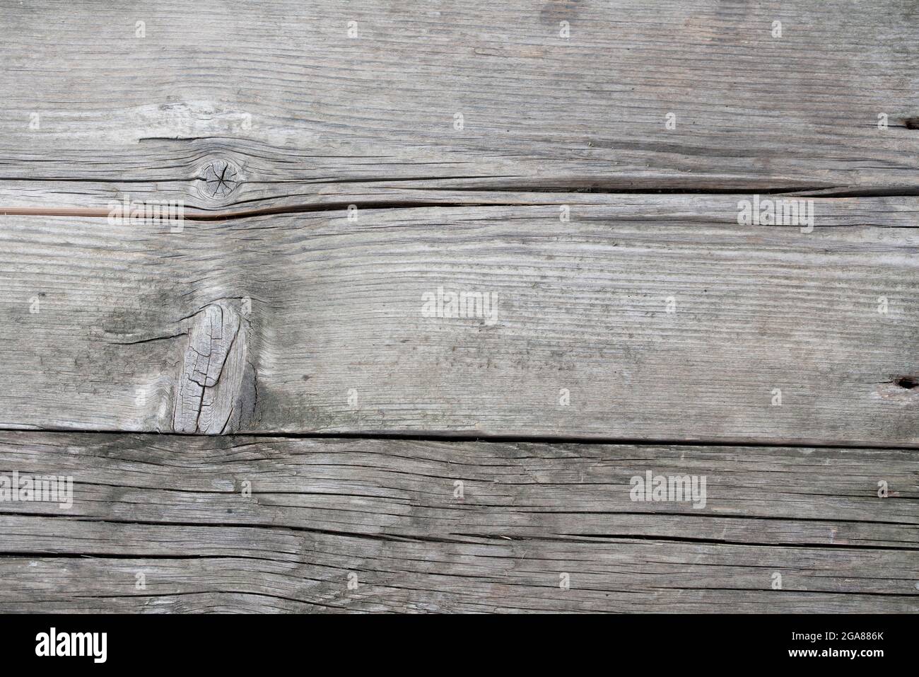 Holz Planken Textur Hintergrund. Hellgraue Oberfläche aus altem Holz mit natürlicher Farbe Stockfoto