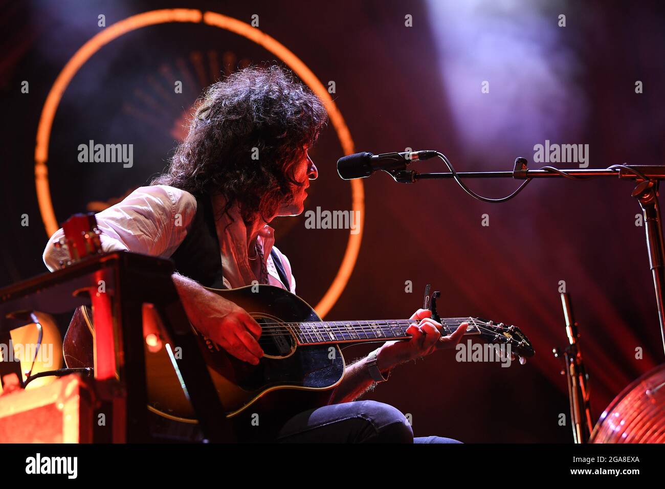 Roma, Italien. Juli 2021. Enrico 'Drigo' Salvi Negrita durante il Concerto A Villa Ada Roma Incontra il Mondo, 29 Luglio 2021 Credit: Independent Photo Agency/Alamy Live News Stockfoto