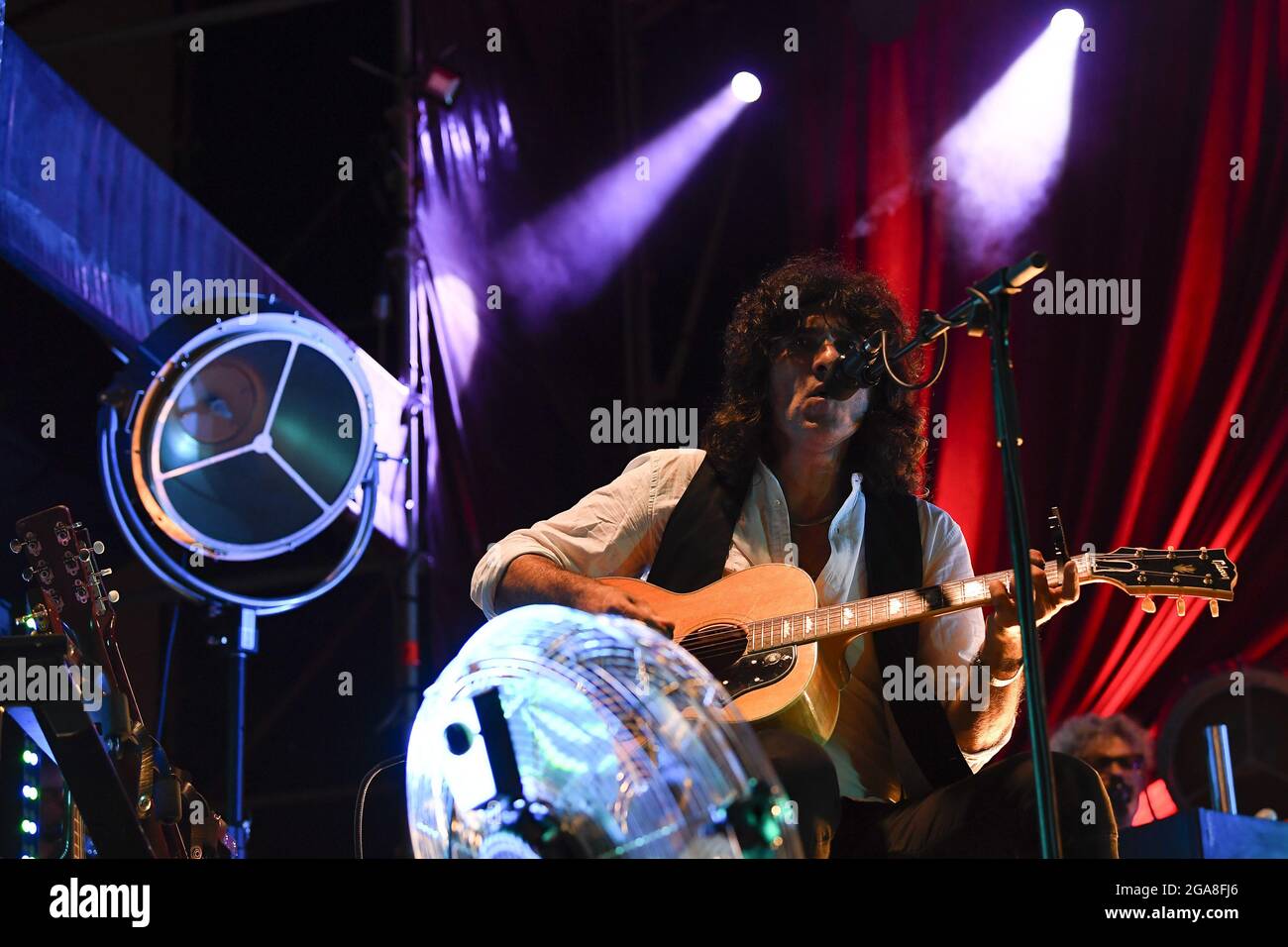 Roma, Italien. Juli 2021. Enrico 'Drigo' Salvi Negrita durante il Concerto A Villa Ada Roma Incontra il Mondo, 29 Luglio 2021 Credit: Independent Photo Agency/Alamy Live News Stockfoto