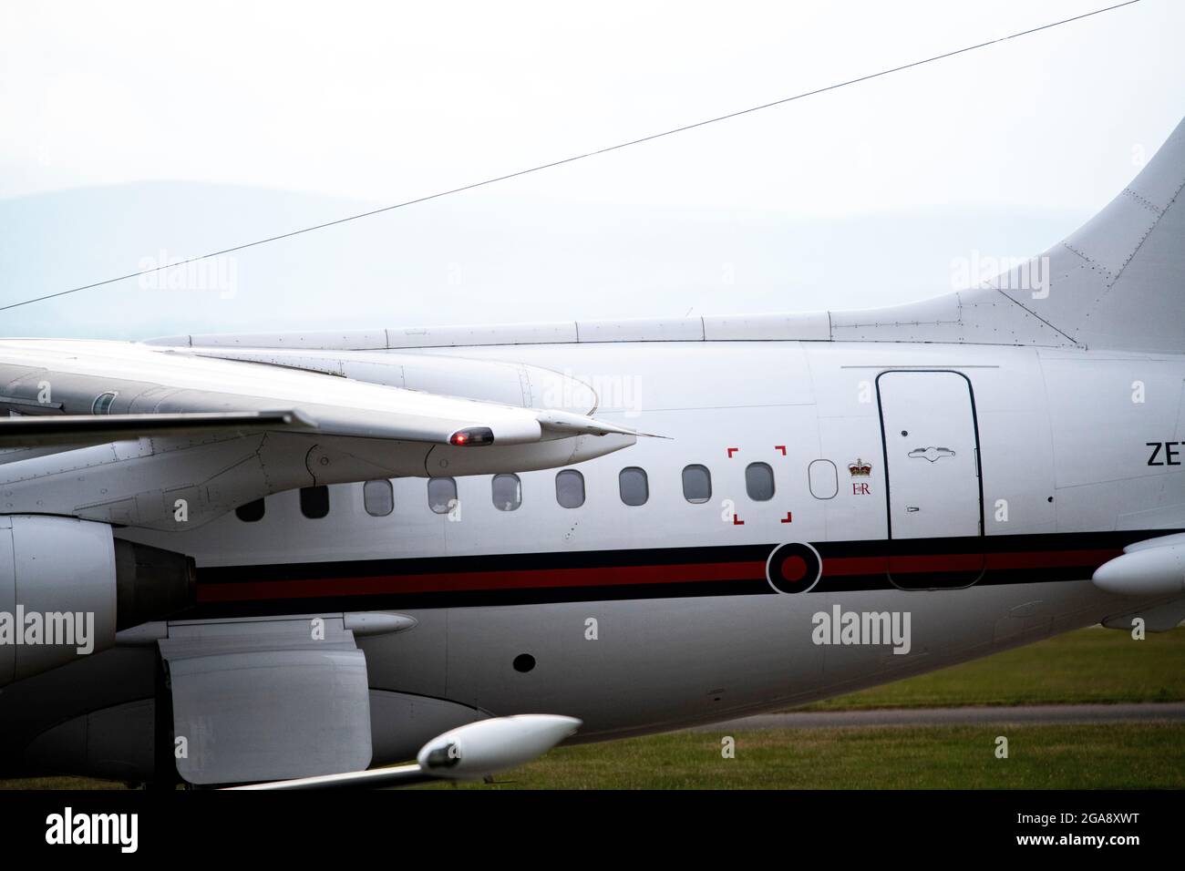 Glasgow, Schottland, Großbritannien. Juli 2021. IM BILD: Der britische Schatzkanzler, RT Hon Rishi Sunak, sah, wie er mit seinem Privatjet vom Glasgow International Airport abgeflogen war, nachdem er eine Reihe von Unternehmen in Schottland besucht und mit der Union in Verbindung stand. Quelle: Colin Fisher/Alamy Live News Stockfoto