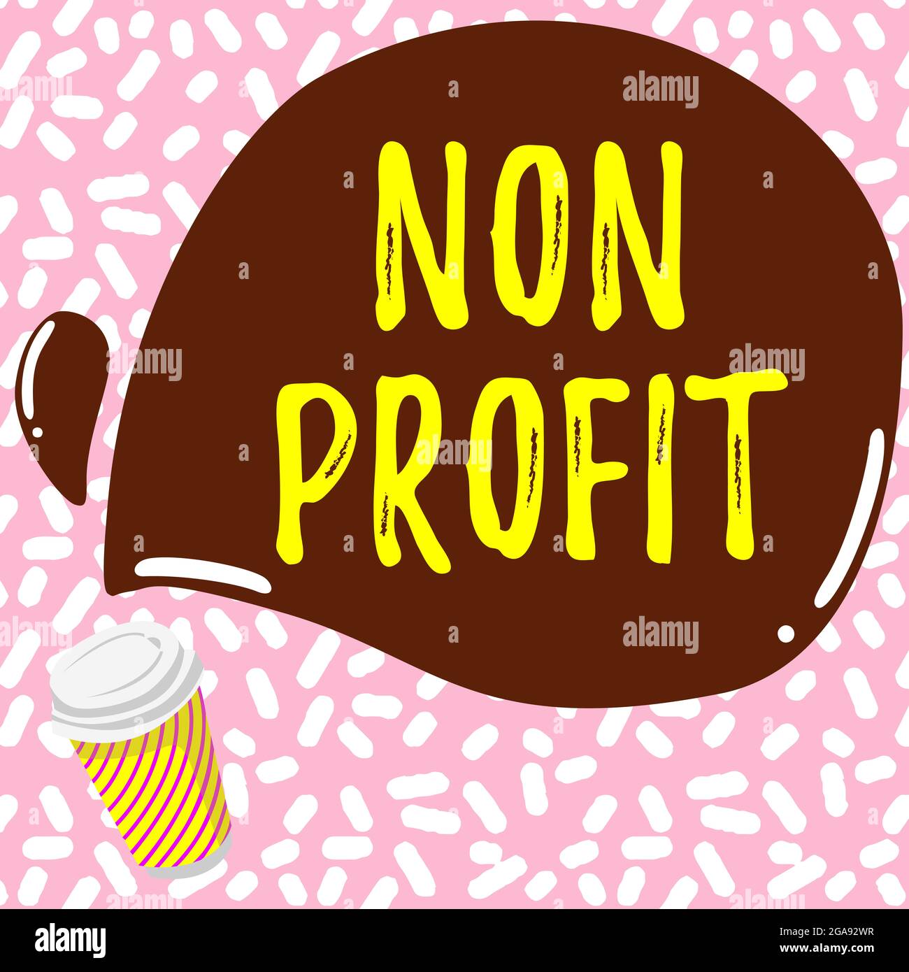 Schreiben mit Text Non Profit. Geschäftsidee eine Aktivität, die nicht in erster Linie für einen Gewinn erstellt oder durchgeführt wird Stockfoto