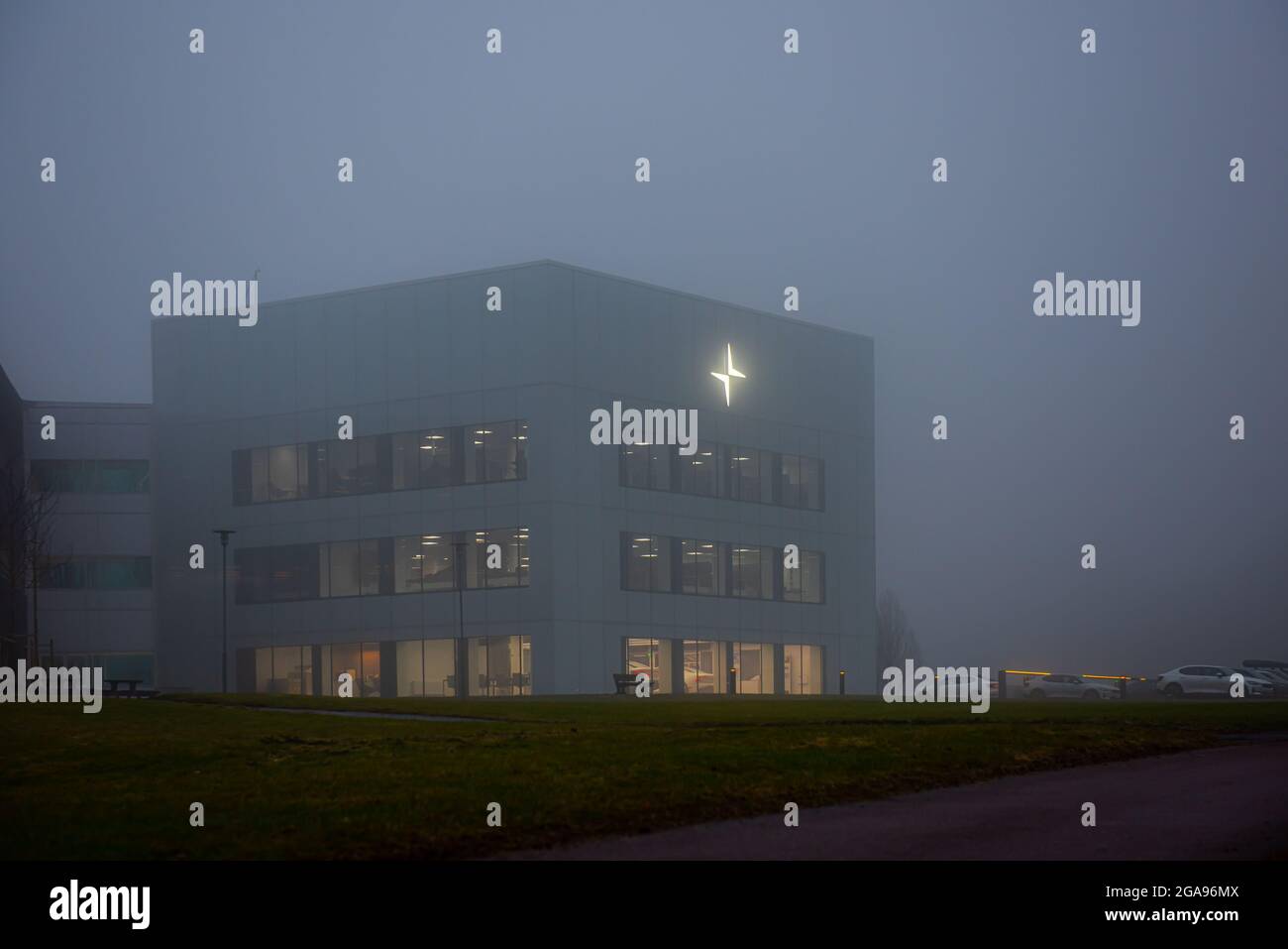 Göteborg, Schweden - März 02 2021: Polestar-Hauptsitz in Göteborg. Stockfoto