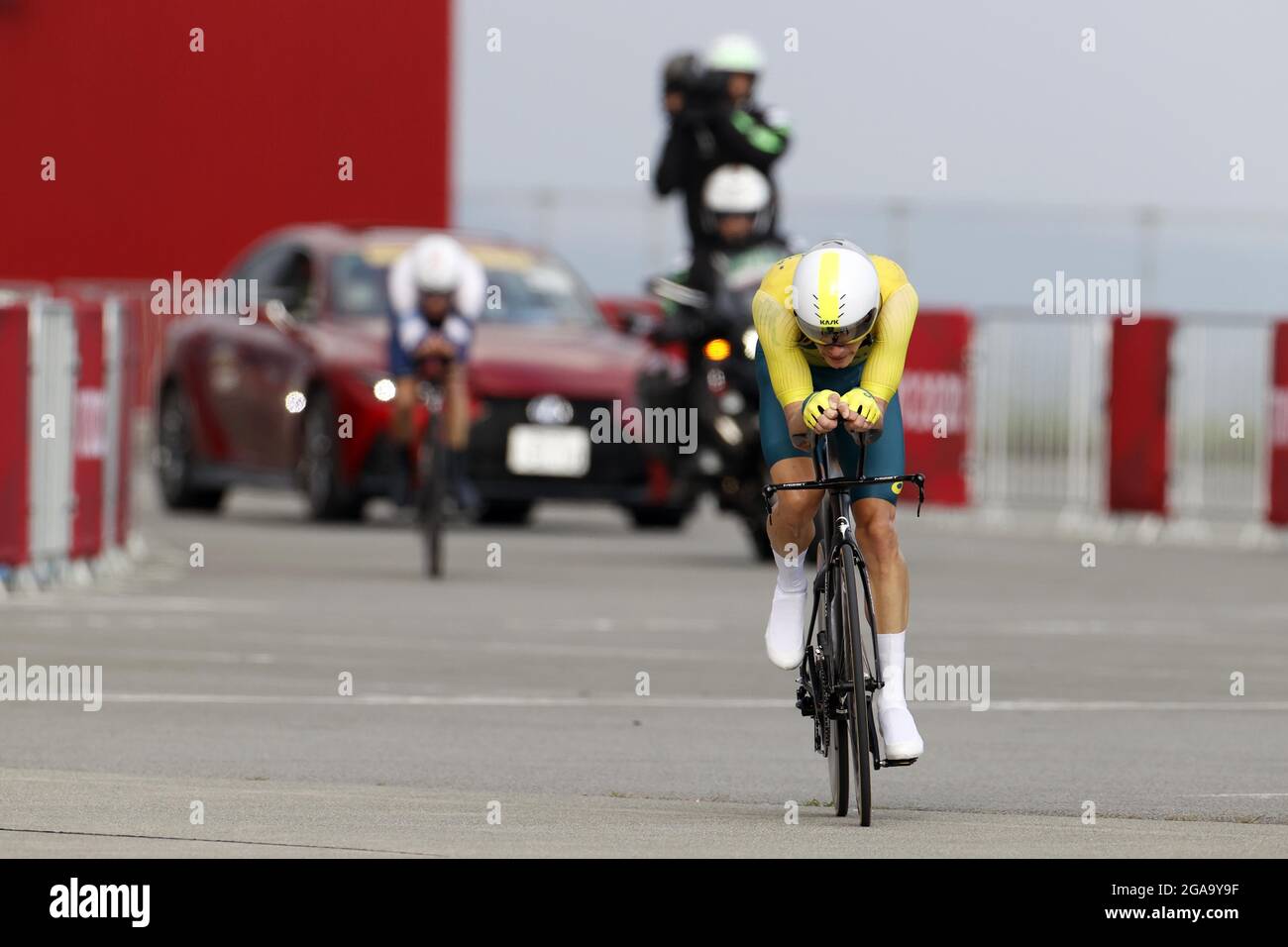 Tokio, Giappone. Juli 2021. DENNIS Rohan (AUS) 3. Bronzemedaille während der Olympischen Spiele Tokio 2020, Radrennen Individual Time Trial der Männer am 28. Juli 2021 auf dem Fuji International Speedway in Oyama, Japan - Foto Kishimoto/DPPI Credit: Independent Photo Agency/Alamy Live News Credit: Independent Photo Agency/Alamy Live News Stockfoto