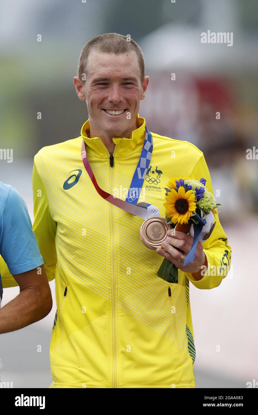 Tokio, Giappone. Juli 2021. DENNIS Rohan (AUS) 3. Bronzemedaille während der Olympischen Spiele Tokio 2020, Radrennen Individual Time Trial der Männer am 28. Juli 2021 auf dem Fuji International Speedway in Oyama, Japan - Foto Kishimoto/DPPI Credit: Independent Photo Agency/Alamy Live News Credit: Independent Photo Agency/Alamy Live News Stockfoto