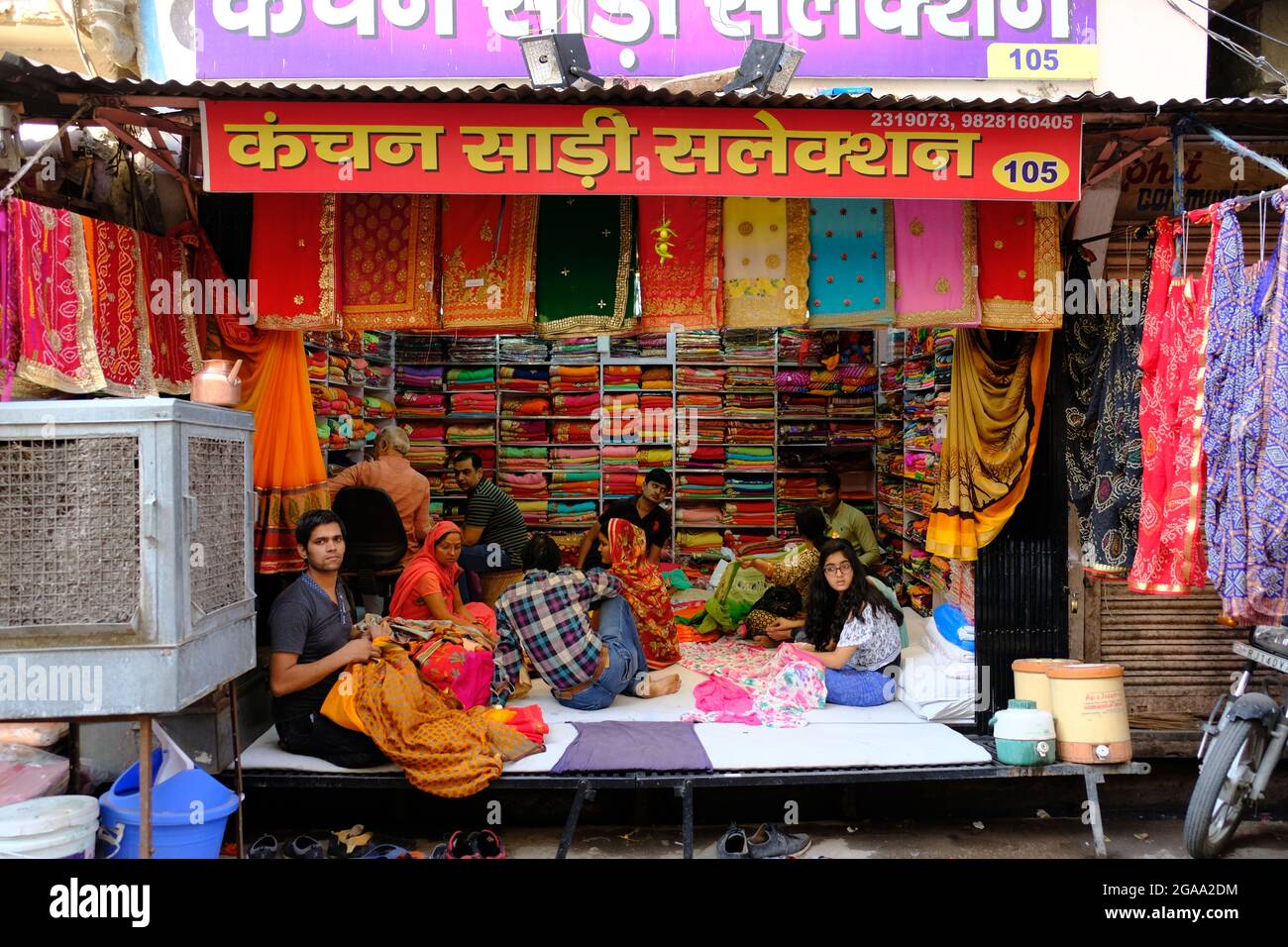 India Rajasthan Jaipur - Altstadt Marktgebiet und Street Shopping Stockfoto