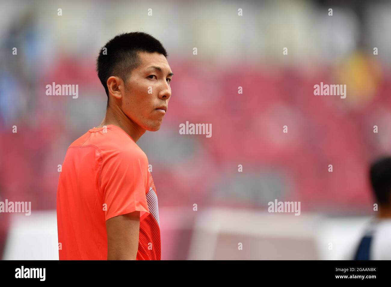 Tokio, Japan. Kredit: MATSUO. Juli 2021. Takashi ETO (JPN) Leichtathletik : Hochsprung-Qualifikation der Männer während der Olympischen Spiele 2020 in Tokio im Nationalstadion in Tokio, Japan. Kredit: MATSUO .K/AFLO SPORT/Alamy Live Nachrichten Stockfoto