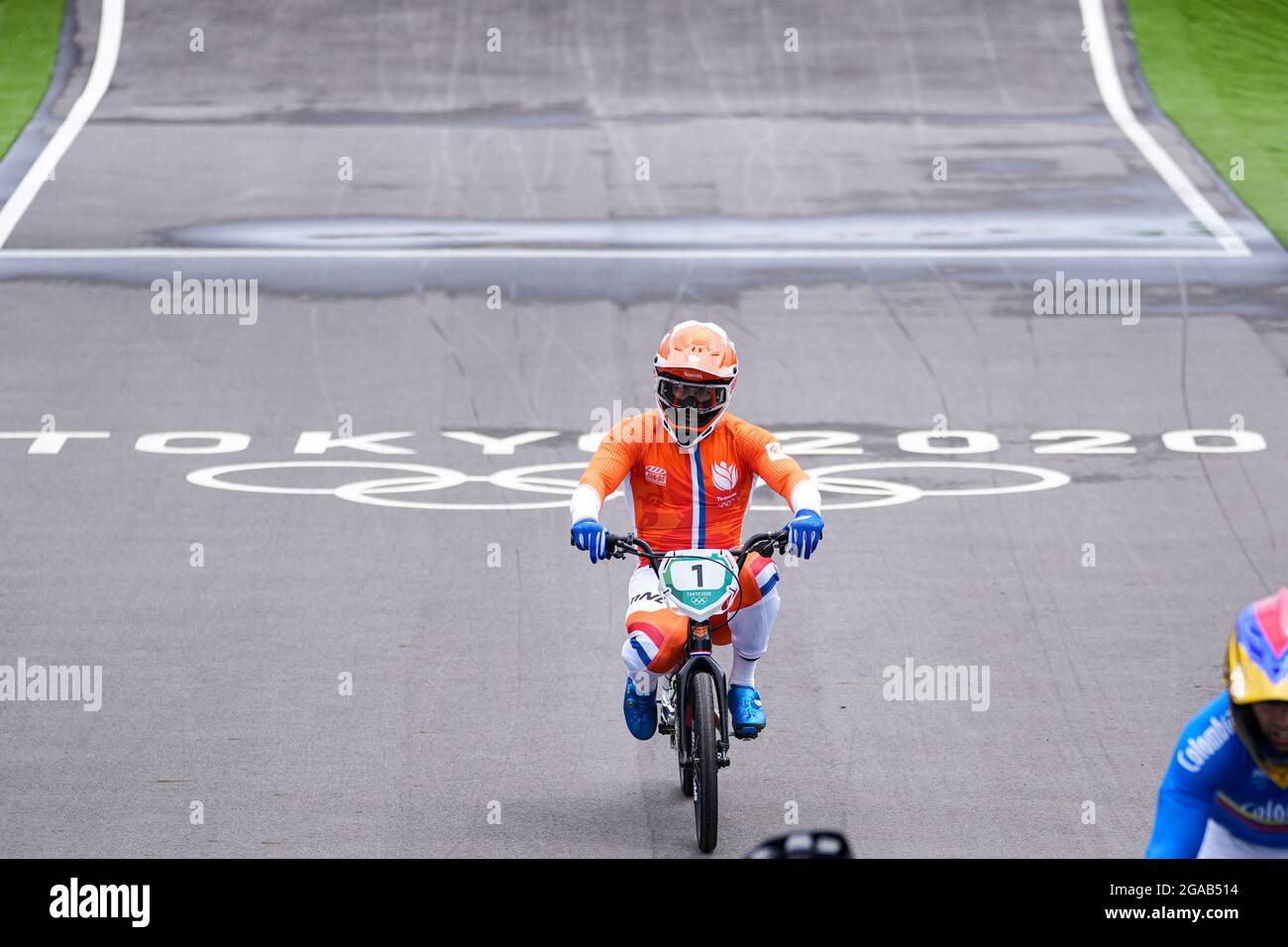 Tokio, Japan. Juli 2021. TOKIO, JAPAN - 30. JULI: Twan van Gendt aus den Niederlanden, nachdem er während der Olympischen Spiele 2020 in Tokio im Aomi Urban Sports Park am 30. Juli 2021 in Tokio, Japan, an den Viertelfinalspielern teilnimmt (Foto: Yannick Verhoeven/Orange Picics) NOCNSF Credit: Orange Pics BV/Alamy Live News Stockfoto