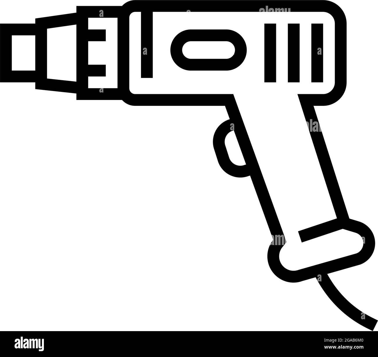 Lüftergerät für Abbildung von Symbolen der Kunstharz-Linie Stock Vektor