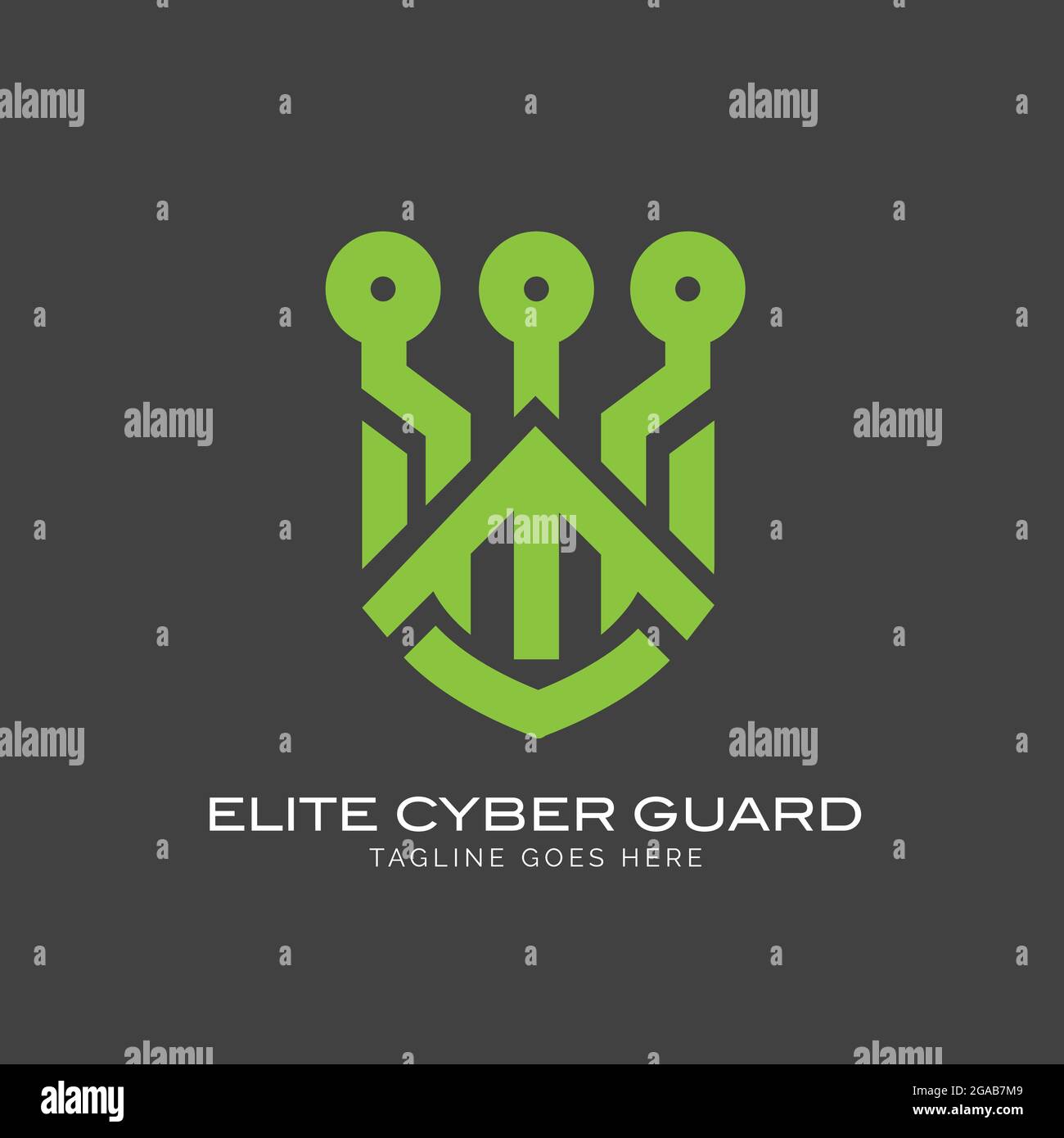 Konzeptvektor für das Logo von Cyber Guard Stock Vektor