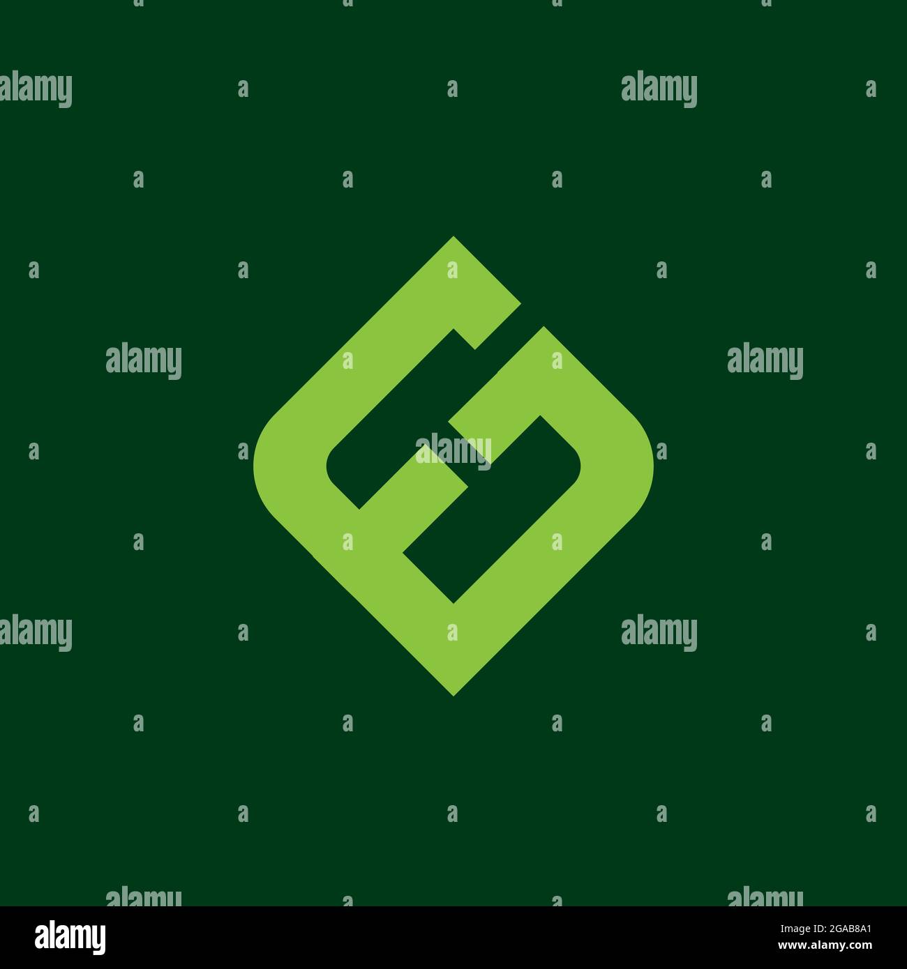 Z. B. Monogramm-Logo. Letter-basiert. Stock Vektor