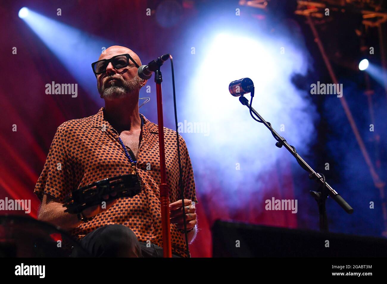 Rom, Italien. Juli 2021. Paolo 'Pau' Bruni Negrita während des Konzerts in der Villa Ada Roma Incontra il Mondo (Foto: Domenico Cippitelli/Pacific Press/Sipa USA) Quelle: SIPA USA/Alamy Live News Stockfoto