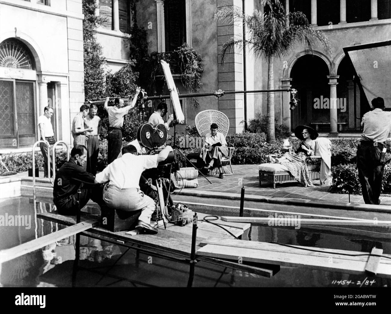 Sunset Blvd. Jahr : 1950 USA Regie : Billy Wilder William Holden, Billy Wilder am Set Stockfoto