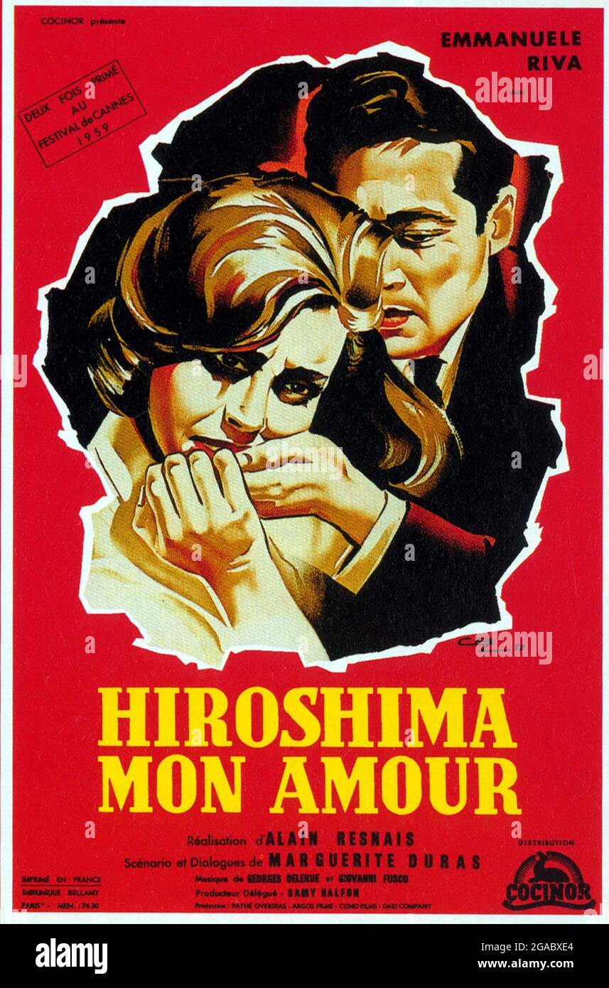 Hiroshima mon amour Jahr : 1958 - Frankreich Regie : Alain Resnais Französisches Plakat Stockfoto