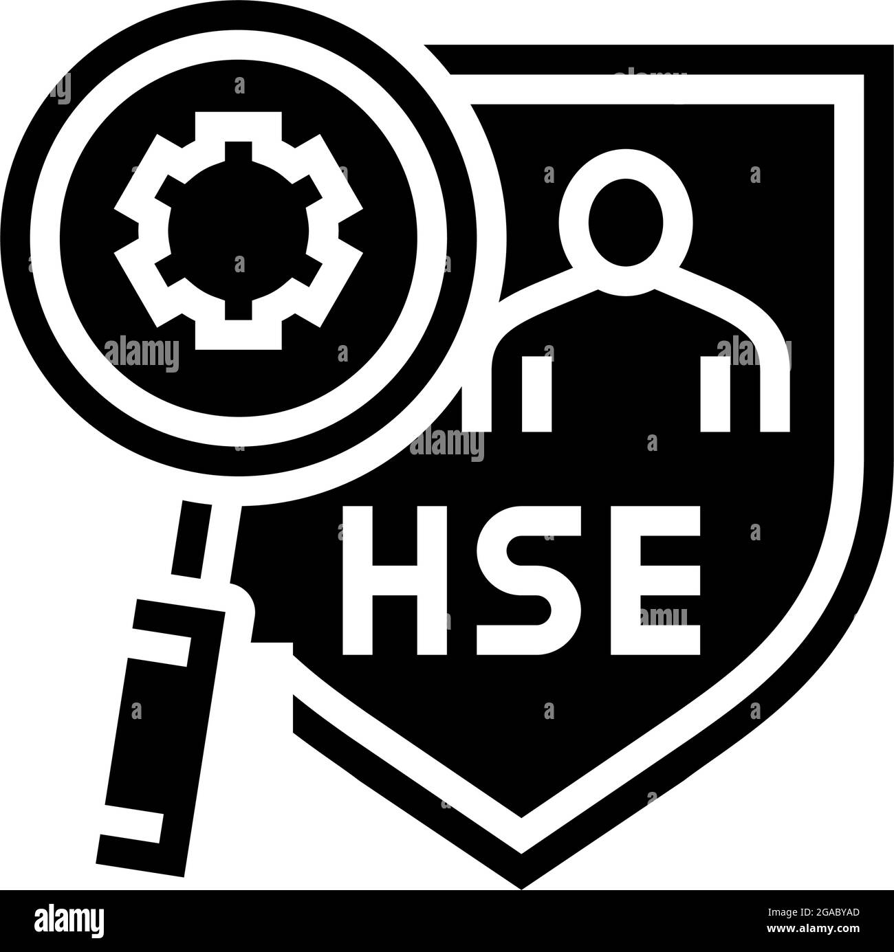 Abbildung des Symbols „Gesundheit und Sicherheit“ in der Umgebung Stock Vektor