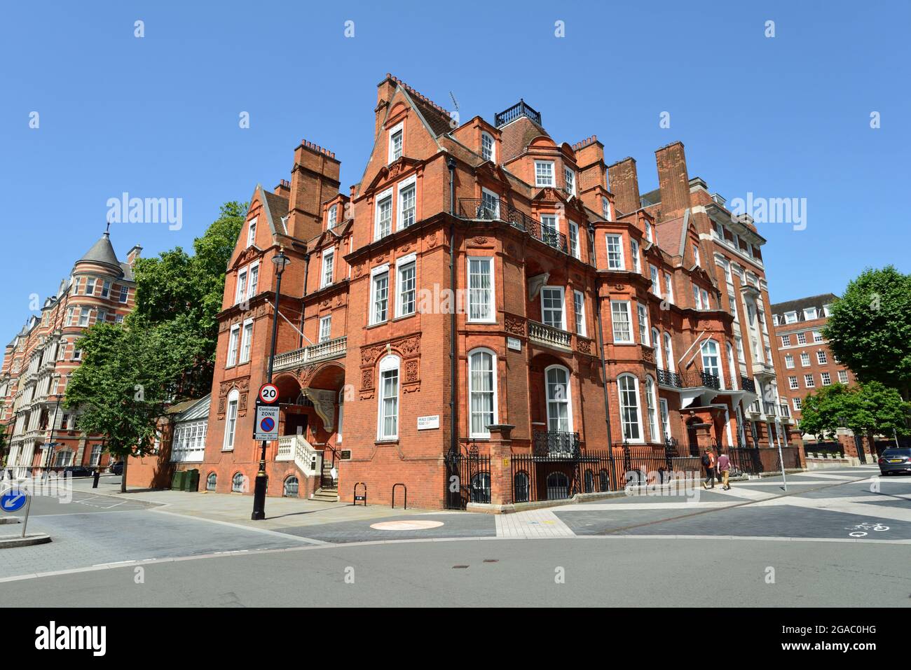Jamaikanische Hohe Kommission (Jamaikanische Botschaft), Prince Consort Road, South Kensington, West London, Vereinigtes Königreich Stockfoto