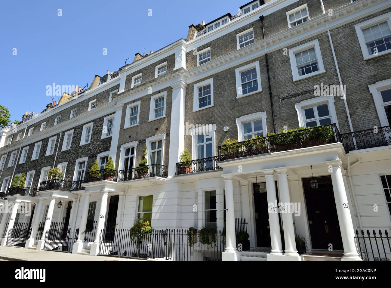 Thurloe Square, Knightsbridge, South Kensington, West London, Großbritannien Stockfoto