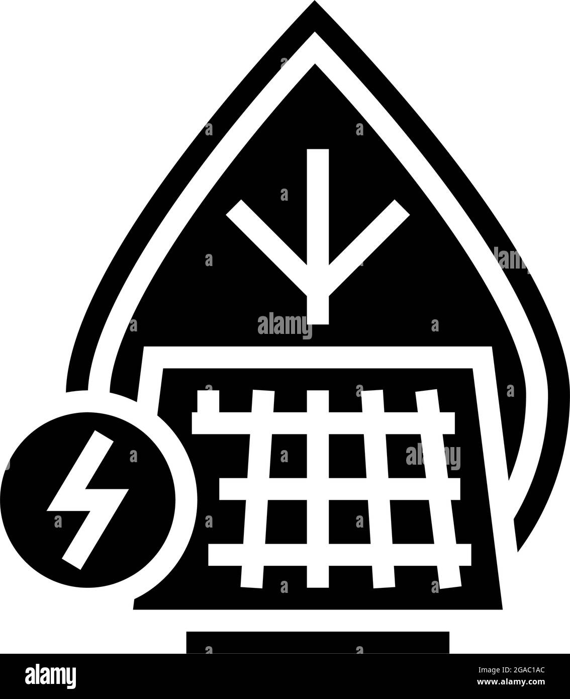 Energiesparende Glyphen-Symbol-Vektorgrafik Stock Vektor