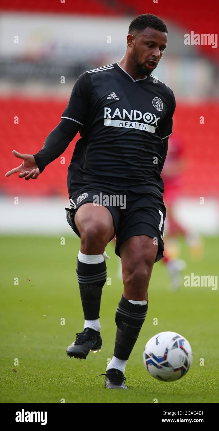 Doncaster, England, 28. Juli 2021. Lys Mousset von Sheffield Utd während des Vorsaison-Freundschaftsspiels im Keepmoat Stadium, Doncaster. Bildnachweis sollte lauten: Simon Bellis / Sportimage Stockfoto