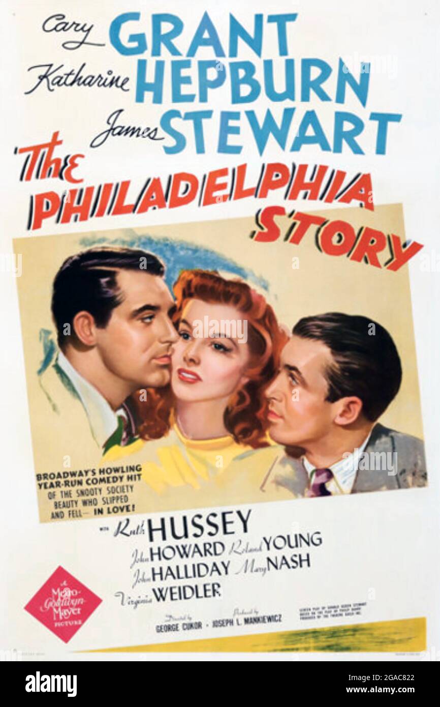 DER MGM-Film ZUR GESCHICHTE VON PHILADELPHIA 1940 mit Cary Grant, Katharine Hepburn, James Stewart Stockfoto