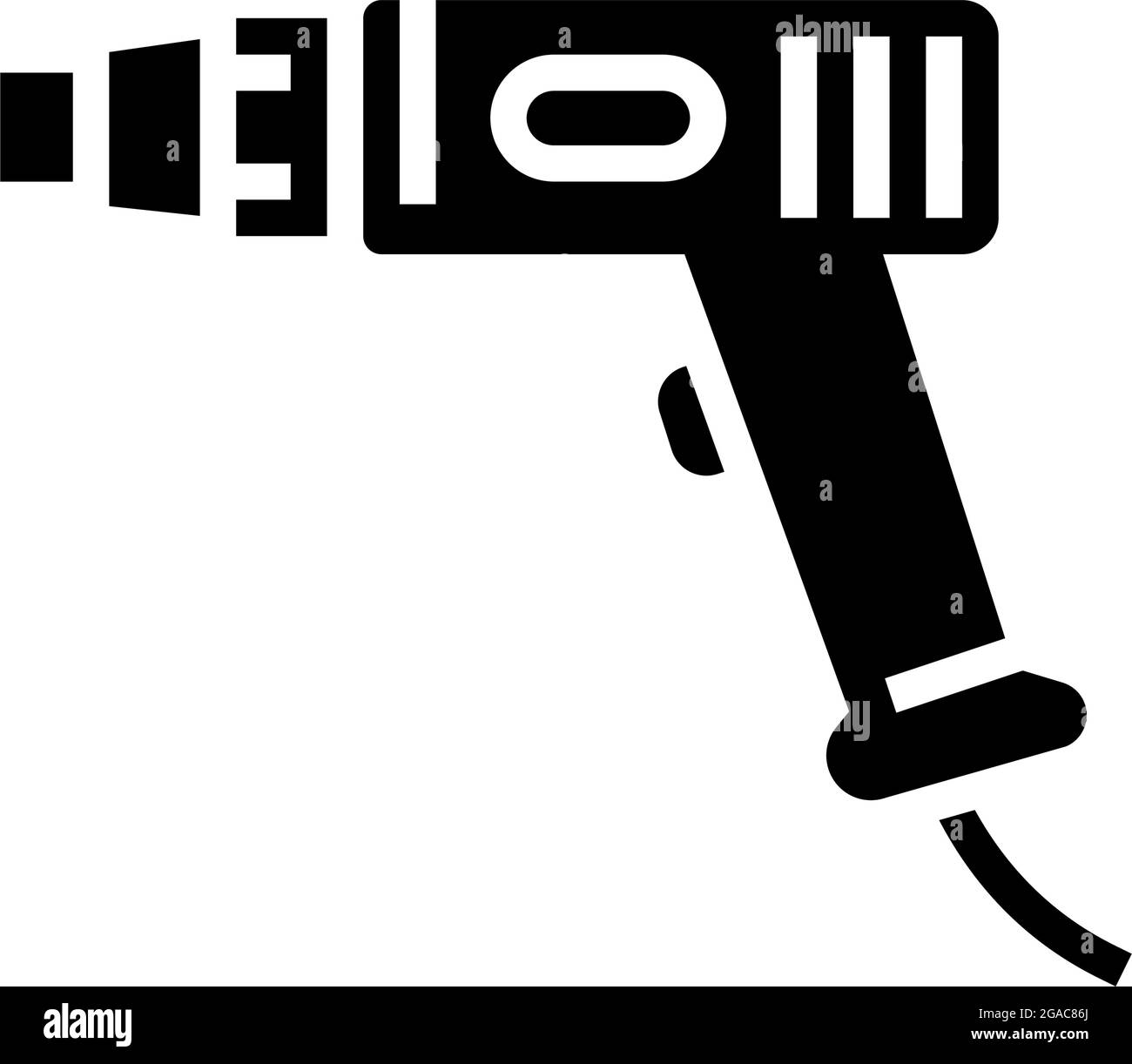 Lüftergerät für Abbildung des Symbolvektors der Kunstharz-Glyphe Stock Vektor