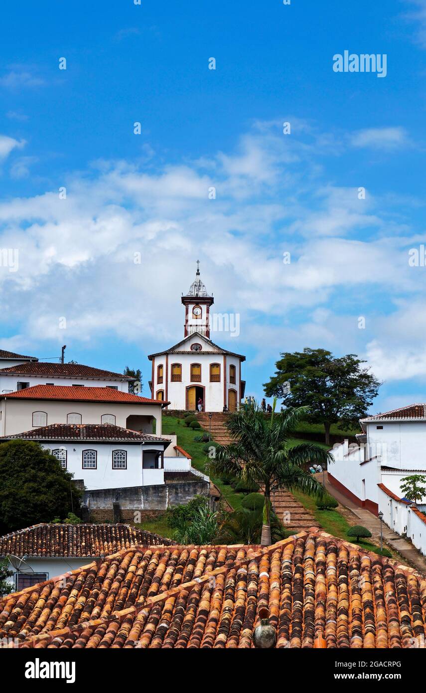 Teilansicht von Serro, historische Stadt in Brasilien Stockfoto