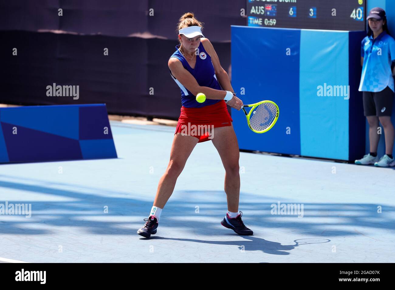 Tokio, Japan, 28. Juli 2021. Barbora Krejcikova Spielt Am 28. Juli 2021 ...