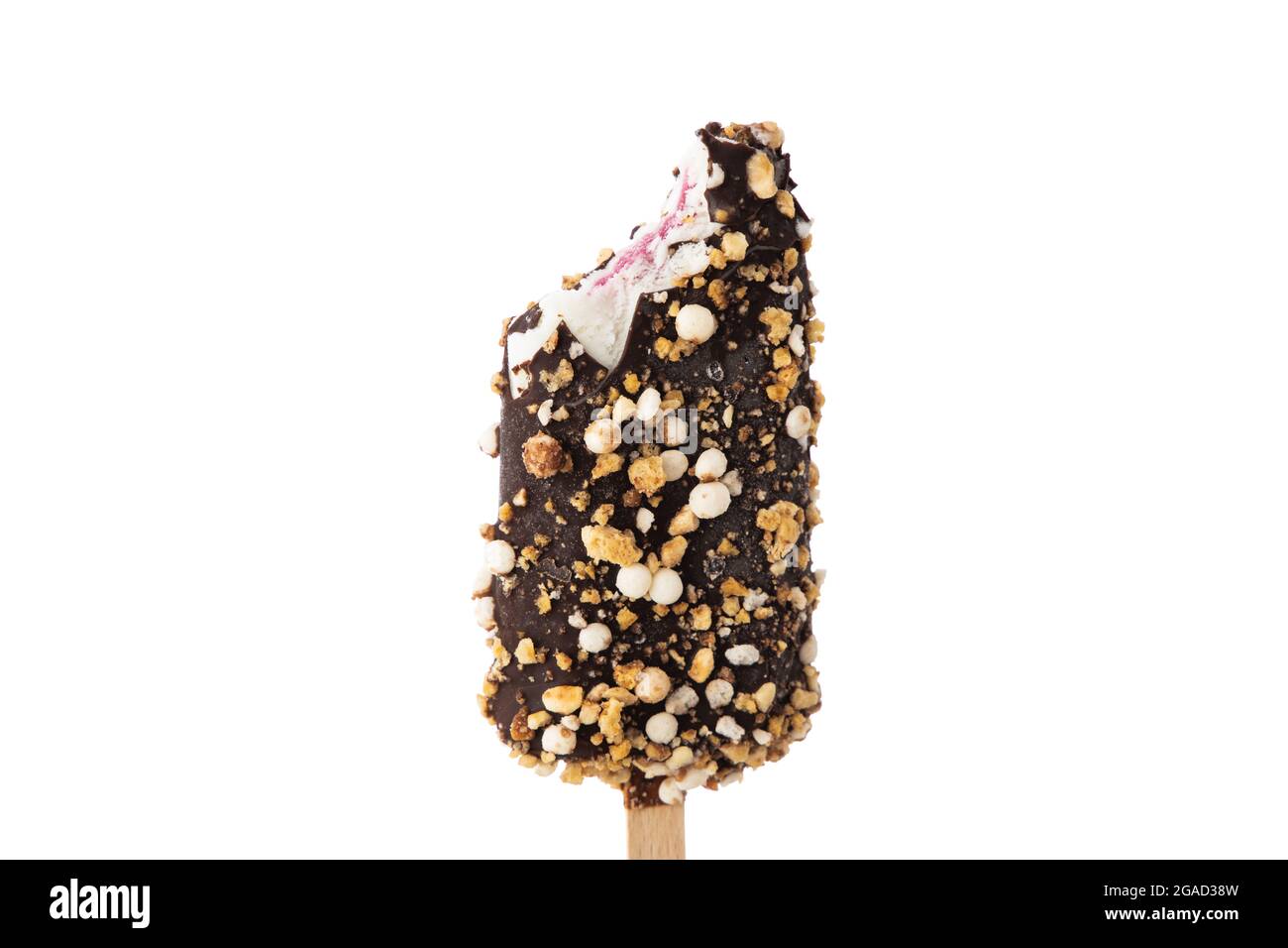 Eis isoliert auf weißem Hintergrund Stockfoto
